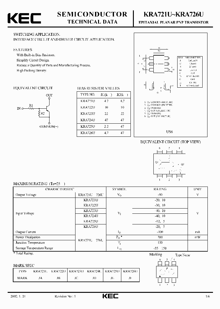 KRA723U_302254.PDF Datasheet