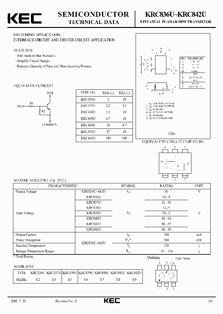 KRC842U_254962.PDF Datasheet