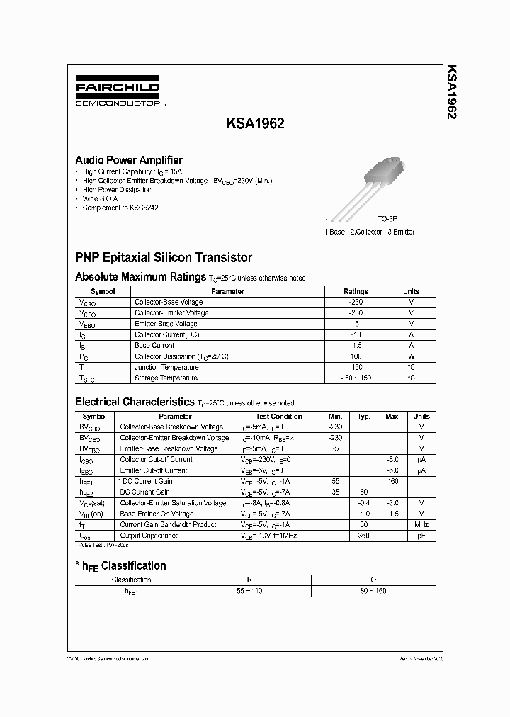 KSA1962_303634.PDF Datasheet