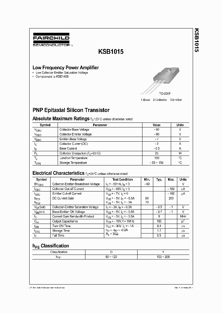 KSB1015_300784.PDF Datasheet