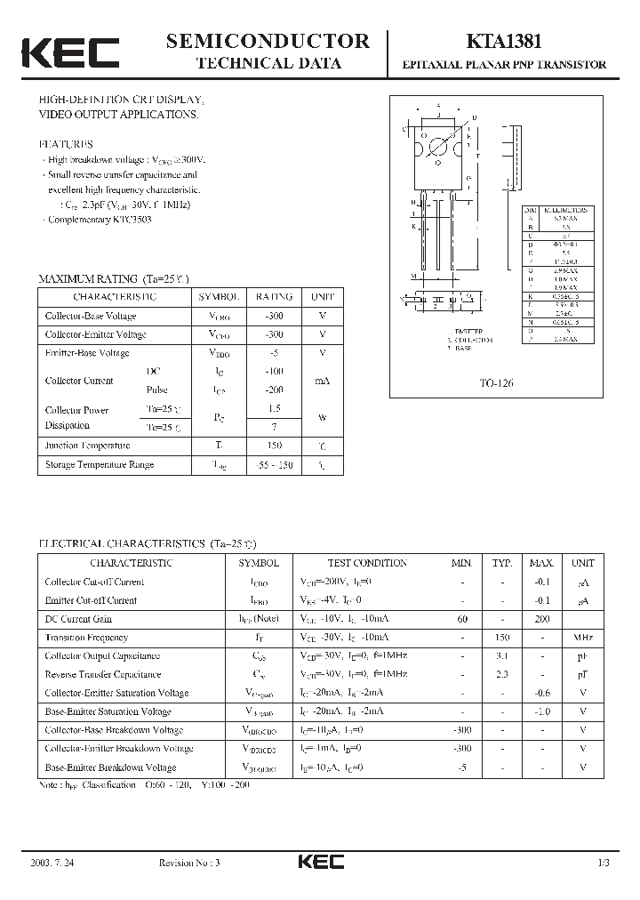 KTA1381_284584.PDF Datasheet