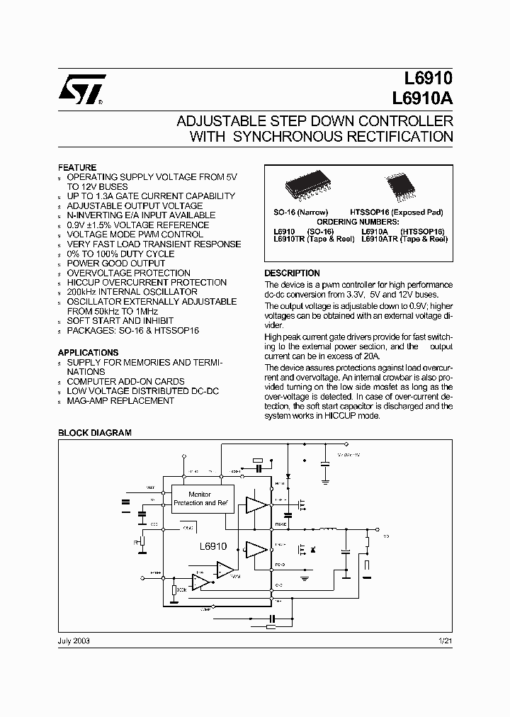 L6910TR_239938.PDF Datasheet