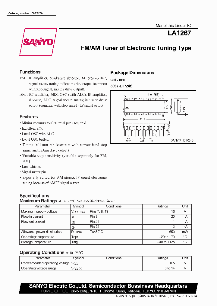 LA1267_300460.PDF Datasheet