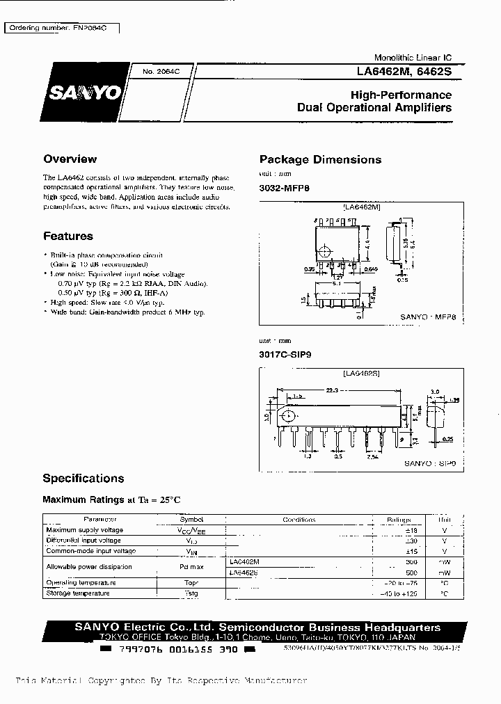 LA6462S_285255.PDF Datasheet