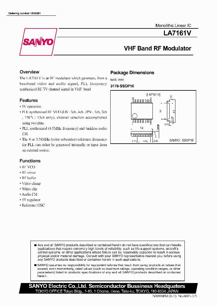 LA7161VNBSP_234035.PDF Datasheet