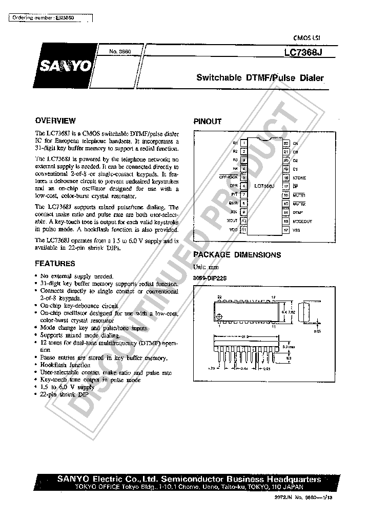 LC7368J_259176.PDF Datasheet