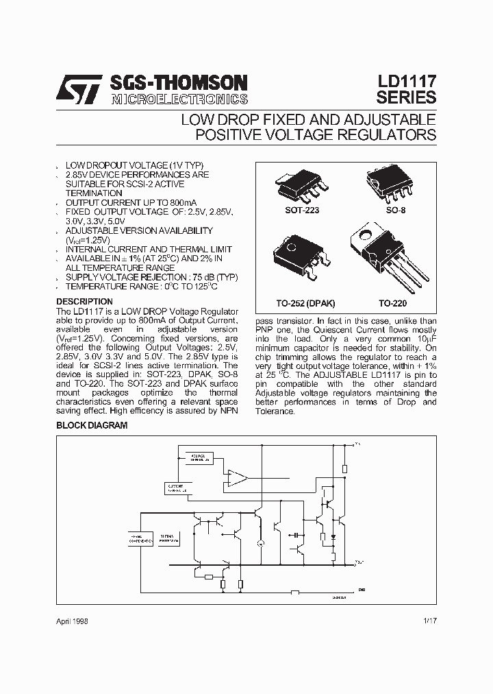 LD1117SERIES_270236.PDF Datasheet
