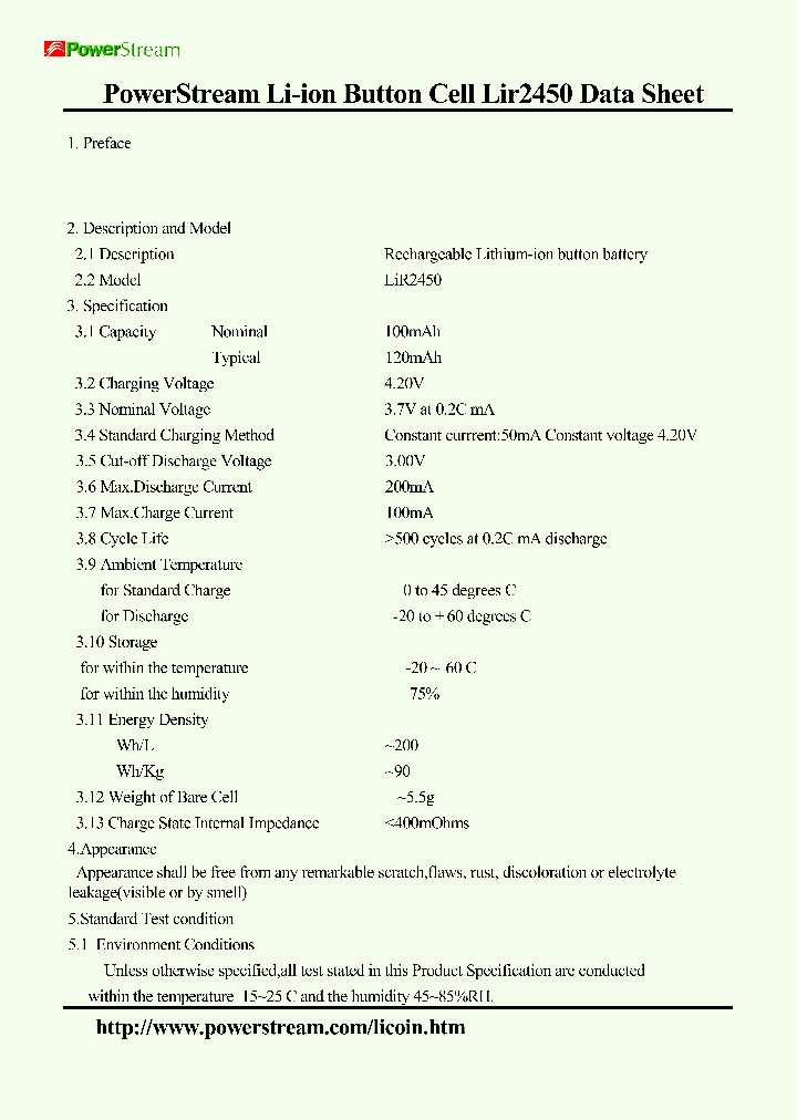 LIR2450_284967.PDF Datasheet