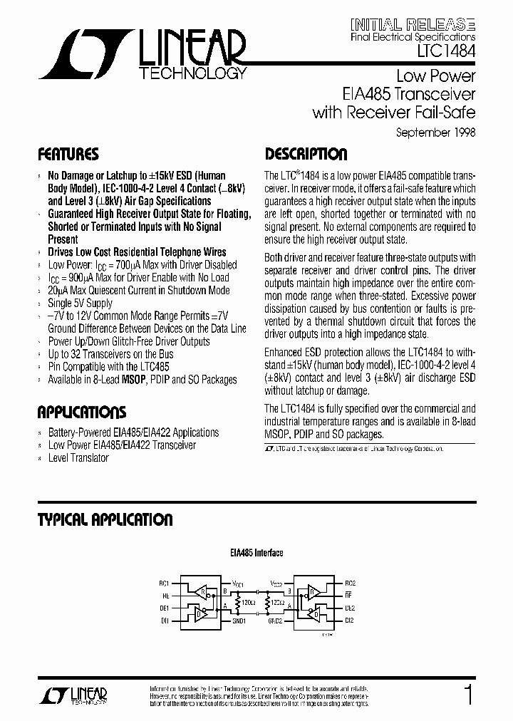 LTC1484_226350.PDF Datasheet