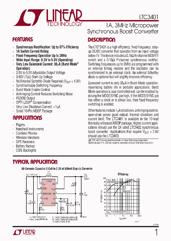 LTC3401EMS_267639.PDF Datasheet
