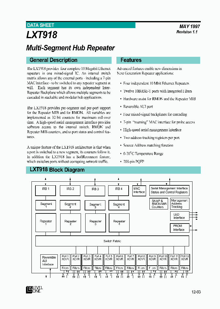 LXT918QC_247030.PDF Datasheet