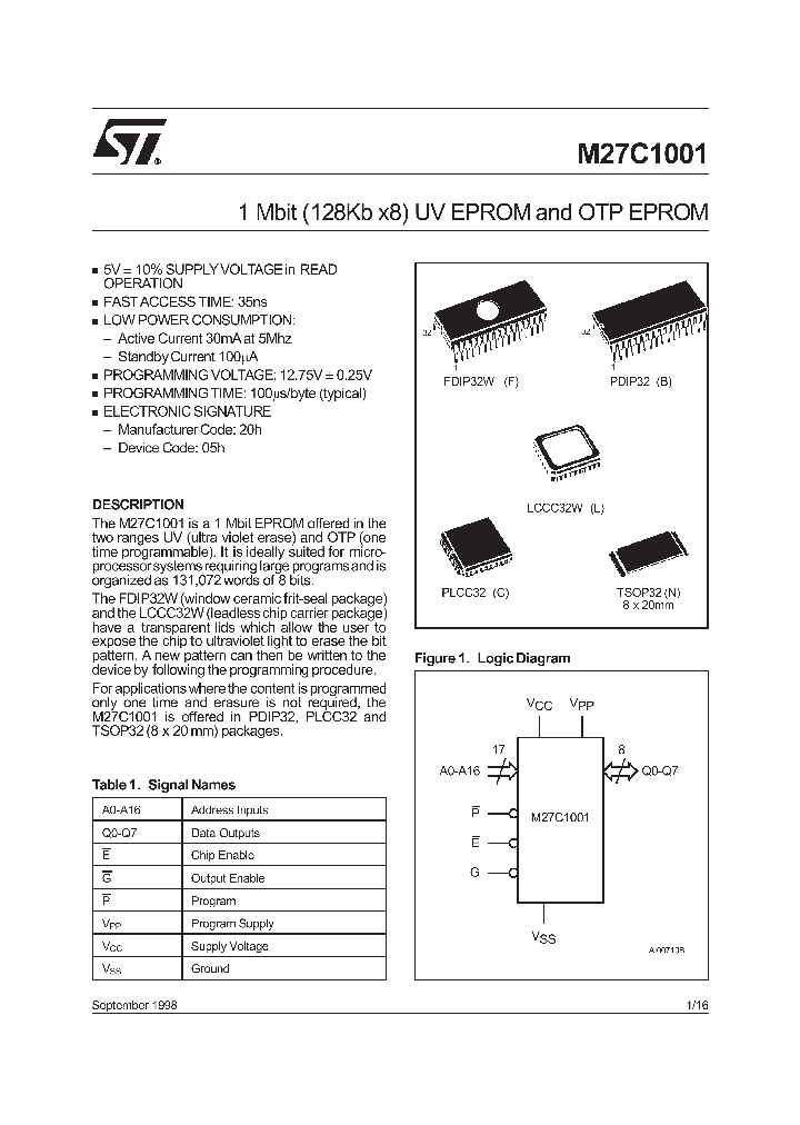 M27C1001_281080.PDF Datasheet