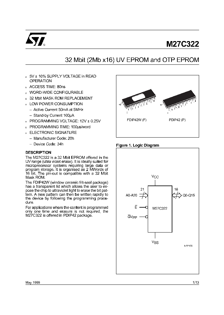 M27C322_285102.PDF Datasheet