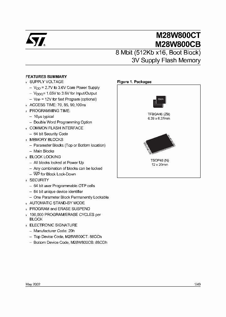 M28W800CT_208118.PDF Datasheet