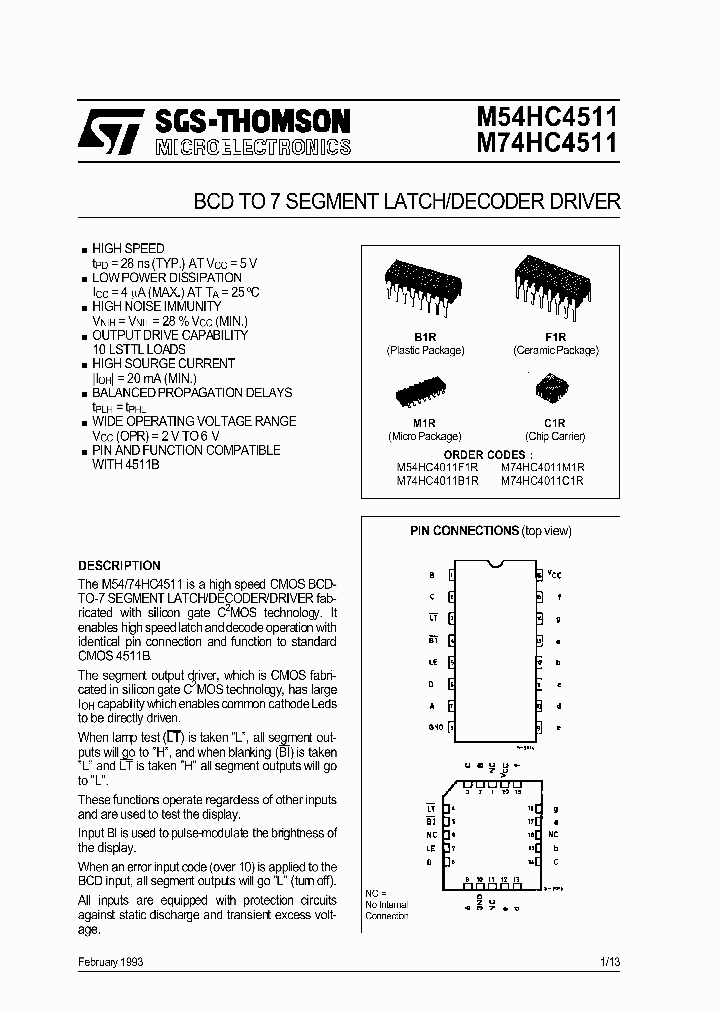 M54HC4511_116289.PDF Datasheet