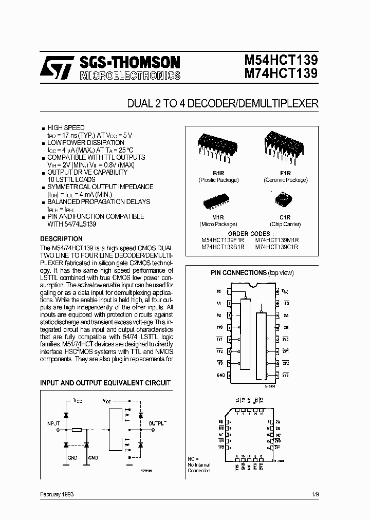M74HCT139_295676.PDF Datasheet