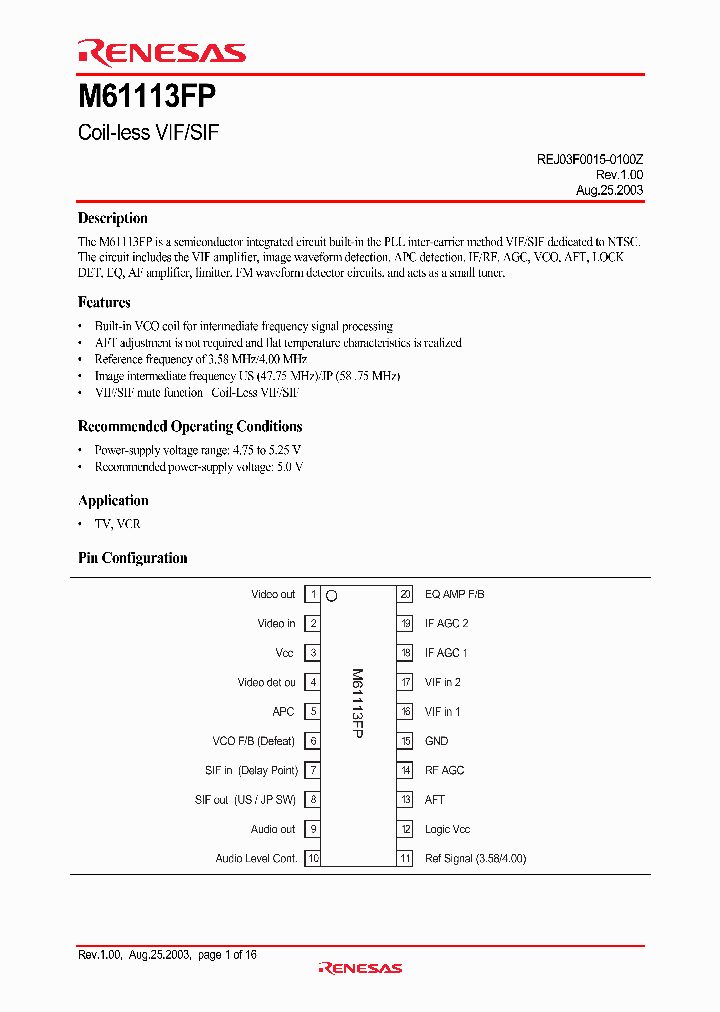 M61113FP_286018.PDF Datasheet