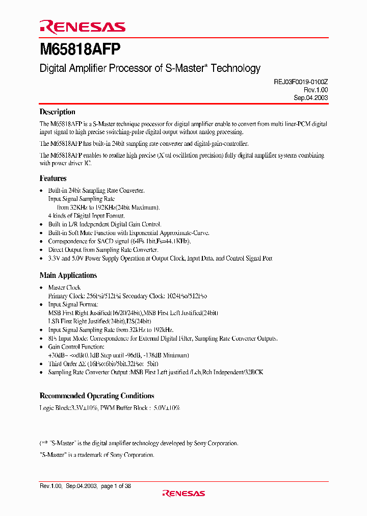 M65818AFP_292578.PDF Datasheet