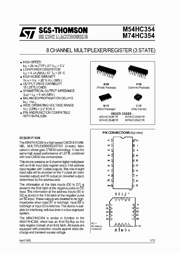 M74HC354_278664.PDF Datasheet
