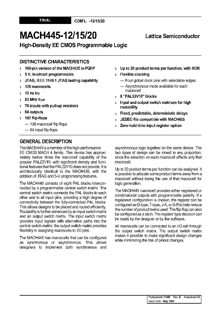 MACH445-12_275394.PDF Datasheet