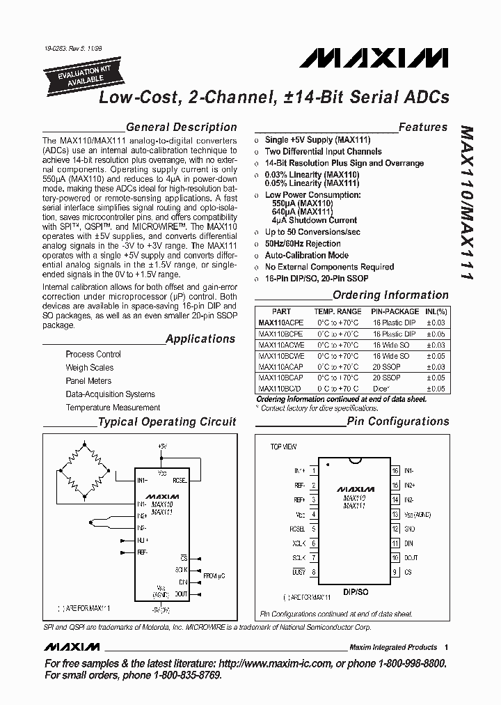 MAX110-MAX111_49858.PDF Datasheet