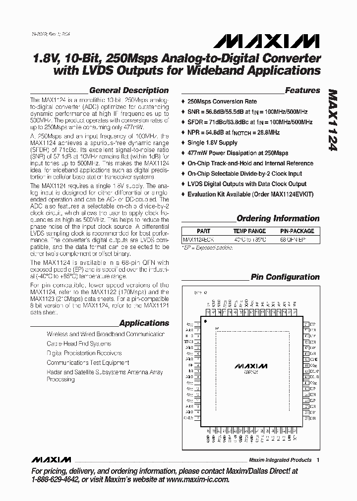MAX1124EGK_295244.PDF Datasheet