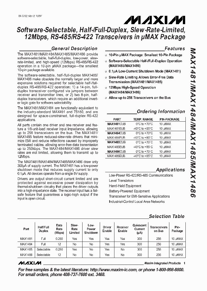 MAX1481_50350.PDF Datasheet