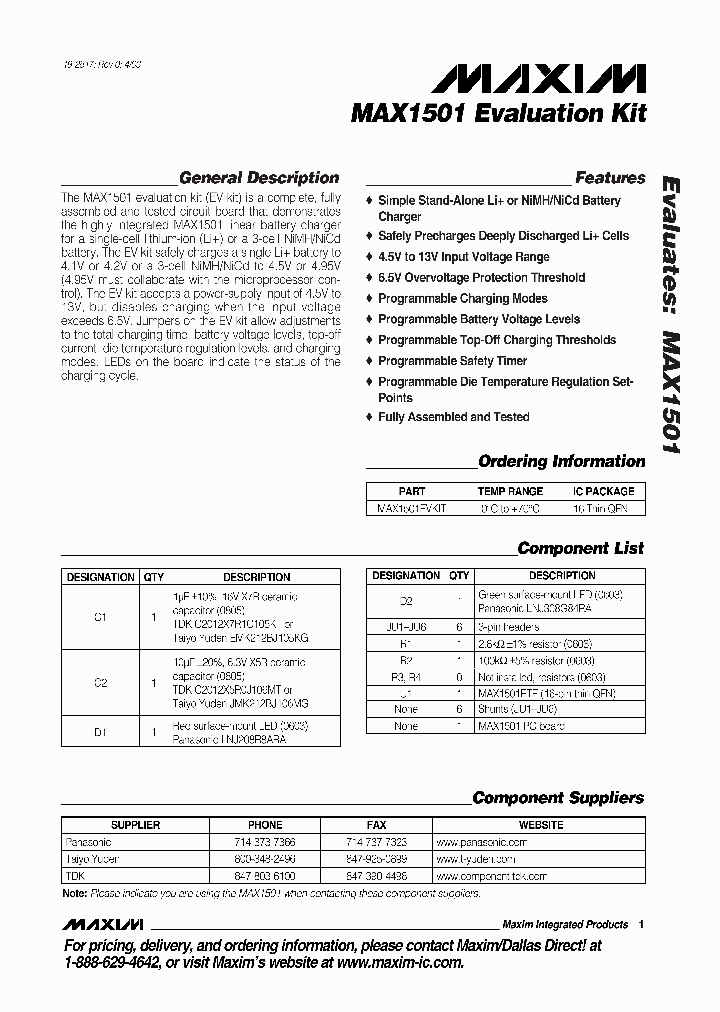 MAX1501EVKIT_284204.PDF Datasheet