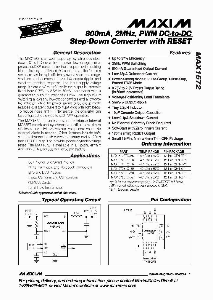 MAX1572_276373.PDF Datasheet