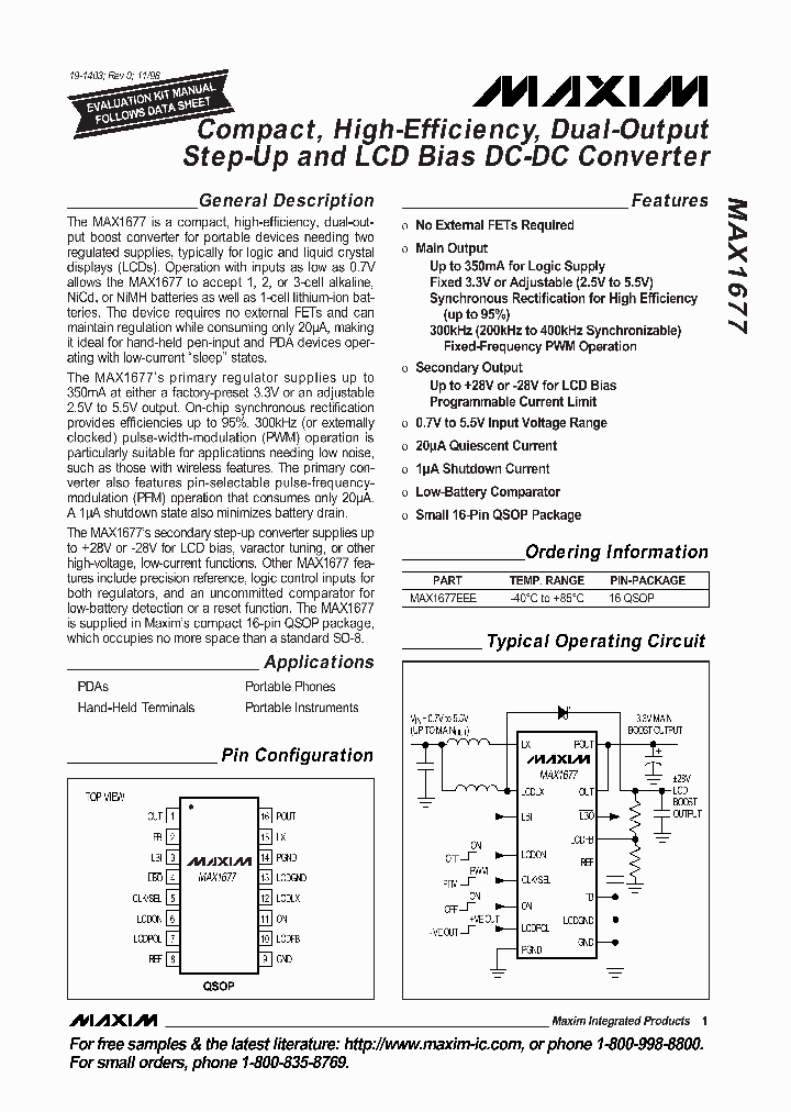 MAX1677_158694.PDF Datasheet