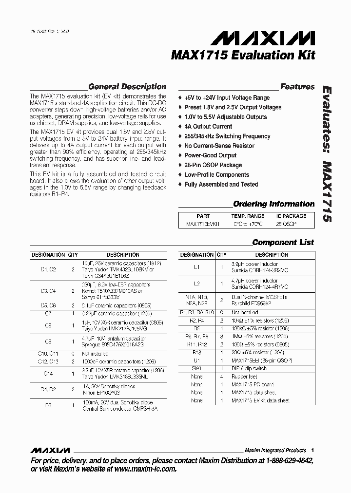 MAX1715EVKIT_290632.PDF Datasheet