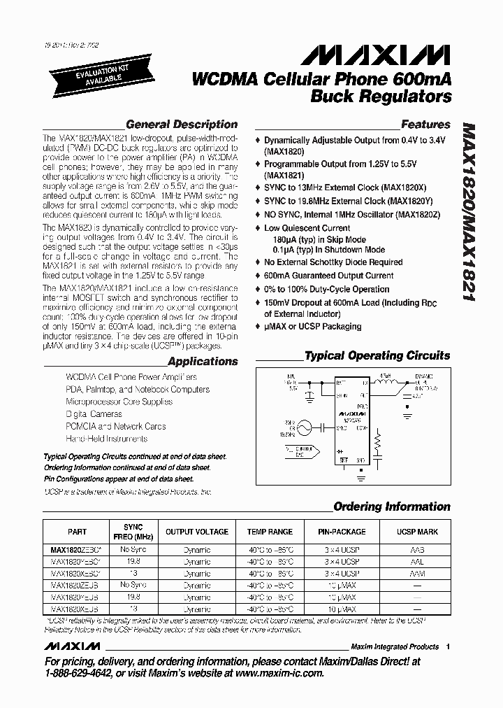 MAX1821_239884.PDF Datasheet