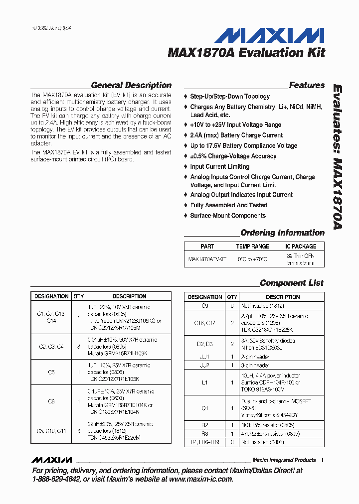 MAX1870AEVKIT_286602.PDF Datasheet