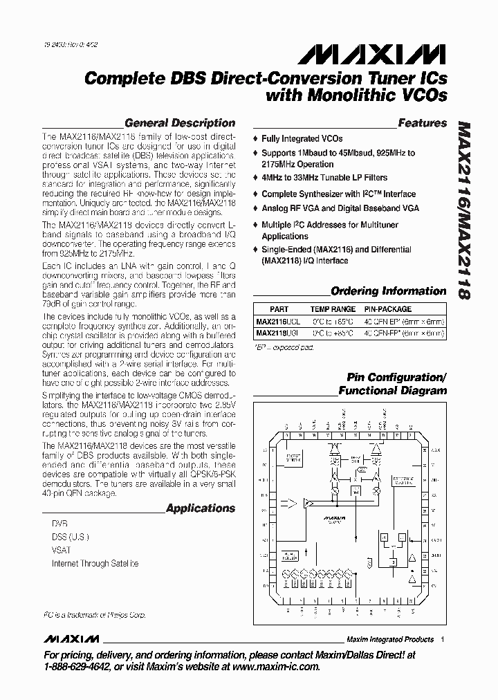 MAX2118_256755.PDF Datasheet