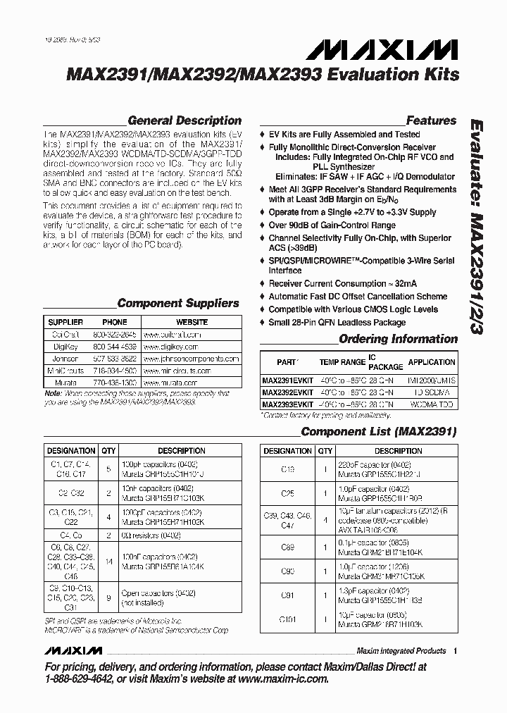 MAX2392EVK_235618.PDF Datasheet