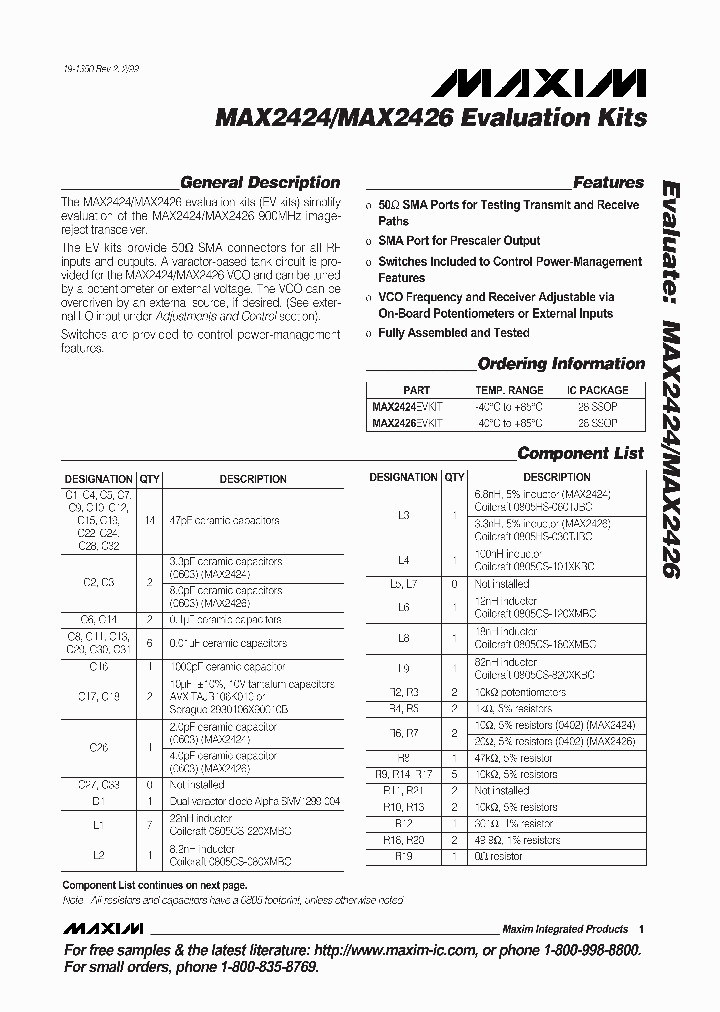MAX2424EVKIT_257095.PDF Datasheet
