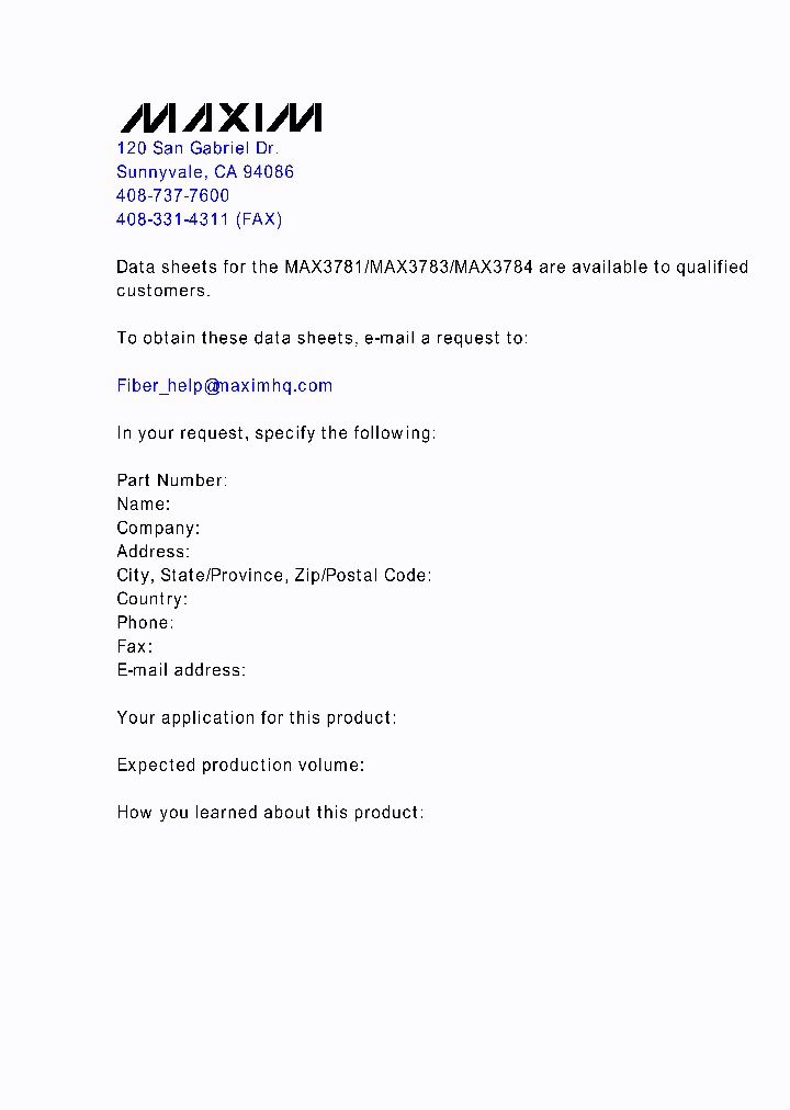 MAX3784_277171.PDF Datasheet
