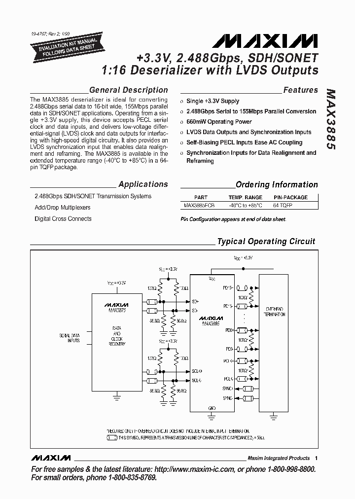 MAX3885_275715.PDF Datasheet