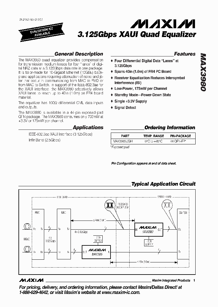 MAX3980_283935.PDF Datasheet