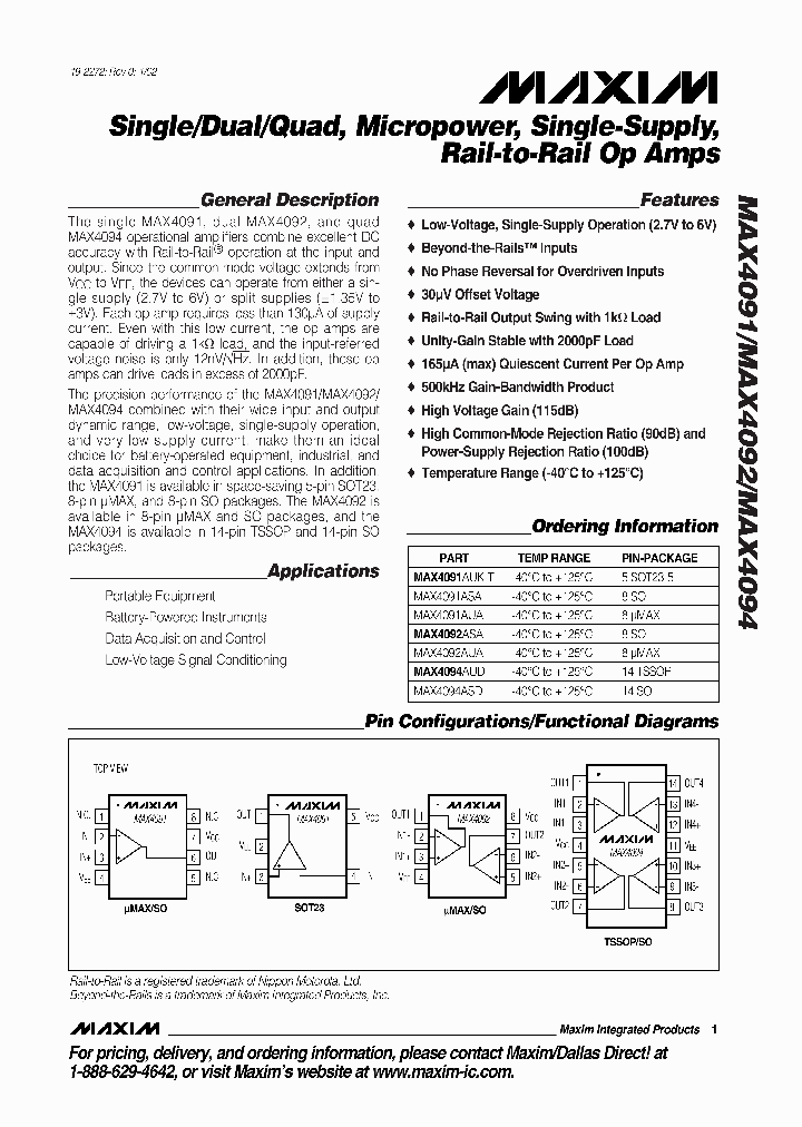 MAX4091_131376.PDF Datasheet