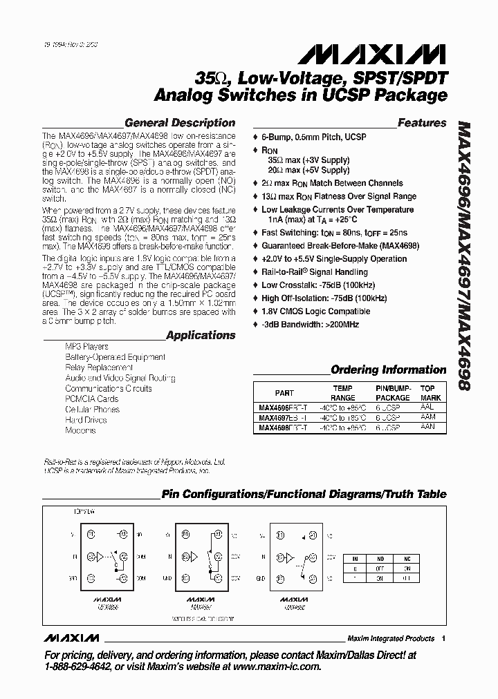 MAX4698_277155.PDF Datasheet