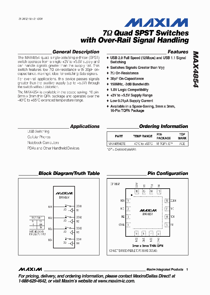 MAX4854_277020.PDF Datasheet