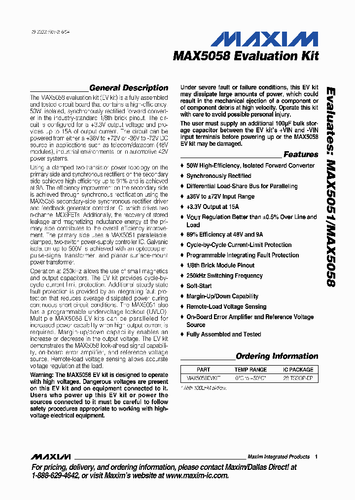 MAX5058EVKIT_292554.PDF Datasheet