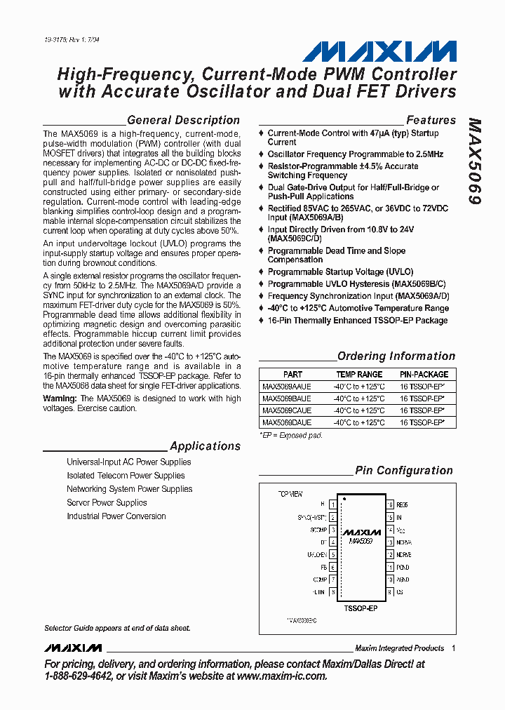 MAX5069_220179.PDF Datasheet