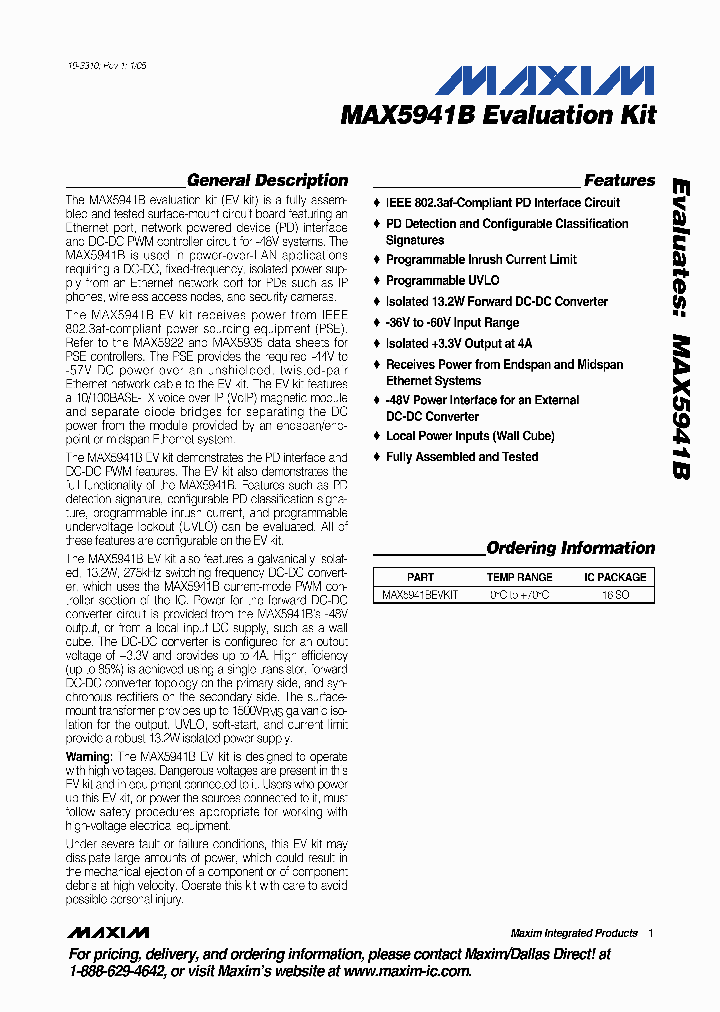 MAX5941BEVKIT_291038.PDF Datasheet