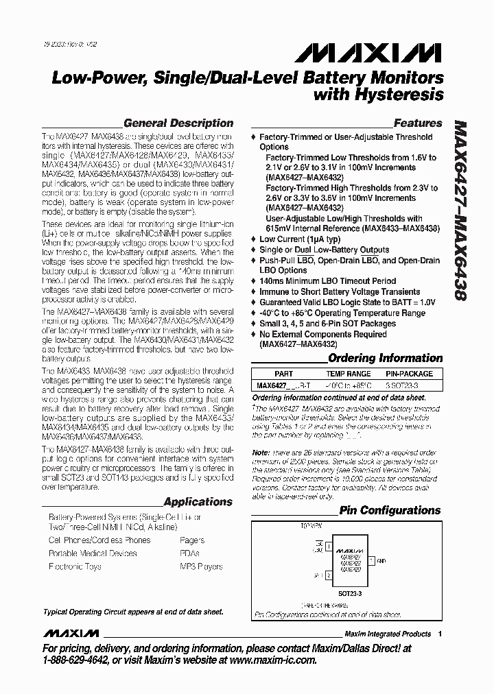MAX6434_296942.PDF Datasheet