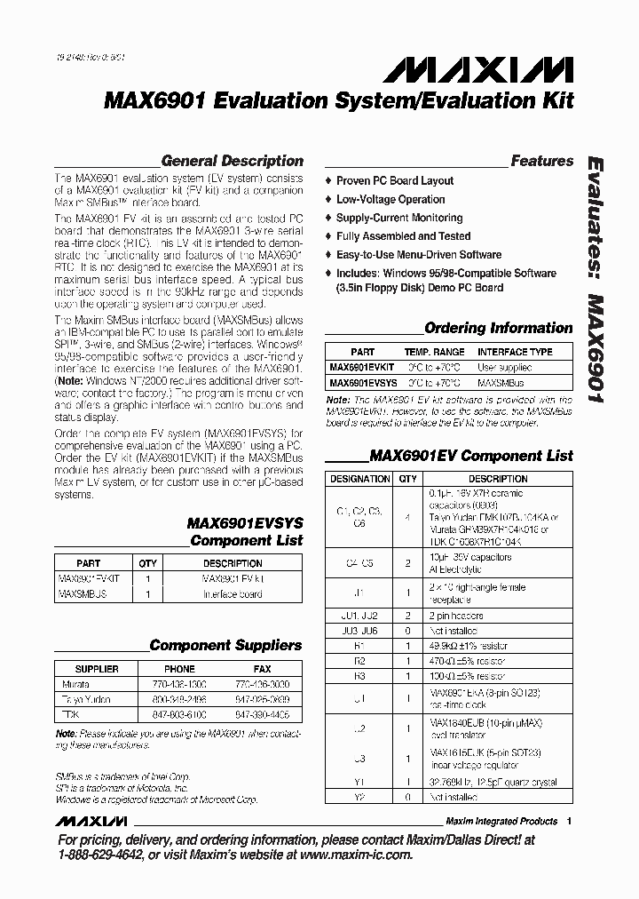 MAX6901EVSYS_262206.PDF Datasheet