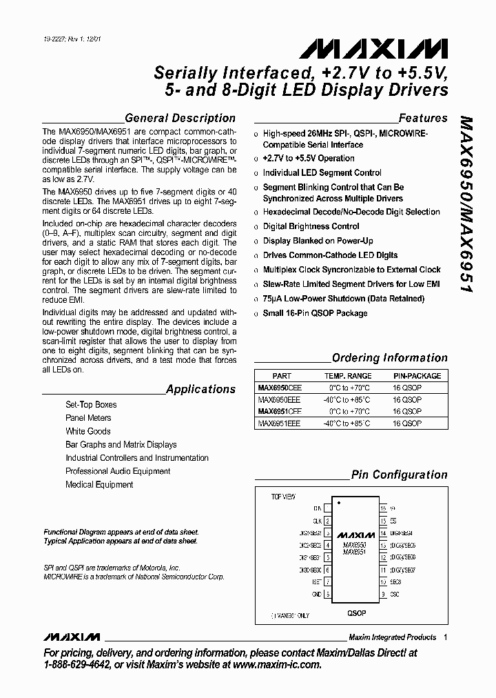 MAX6950_148908.PDF Datasheet