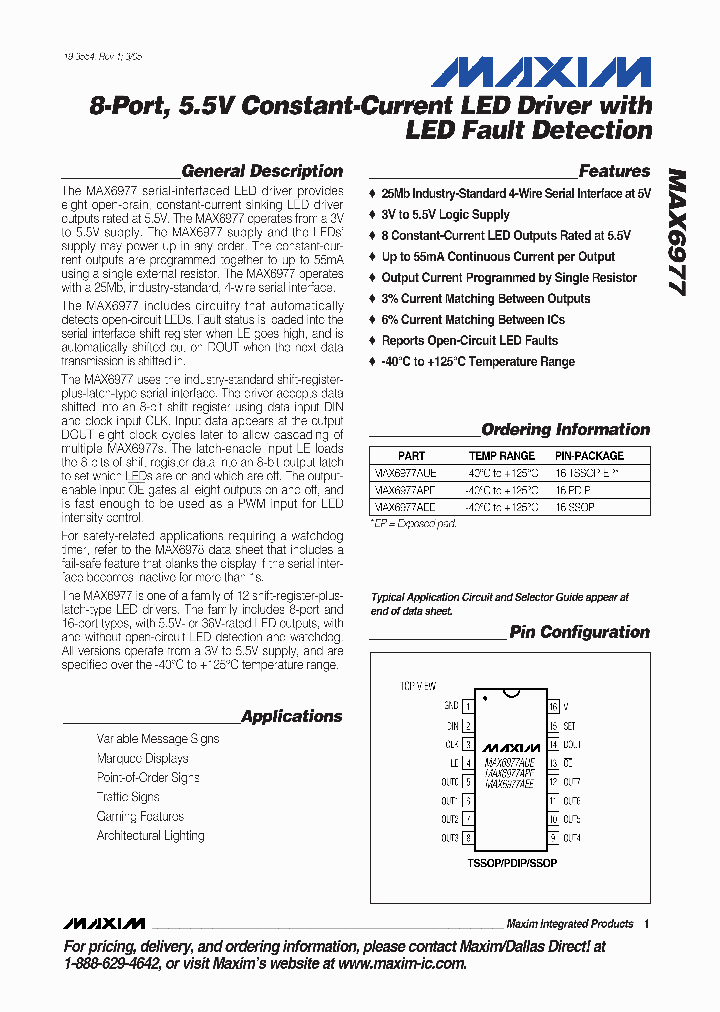MAX6977_305179.PDF Datasheet