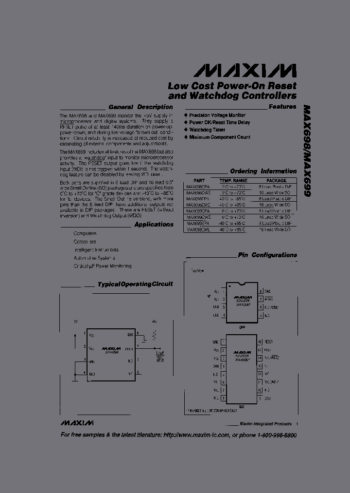 MAX698-MAX699_125053.PDF Datasheet